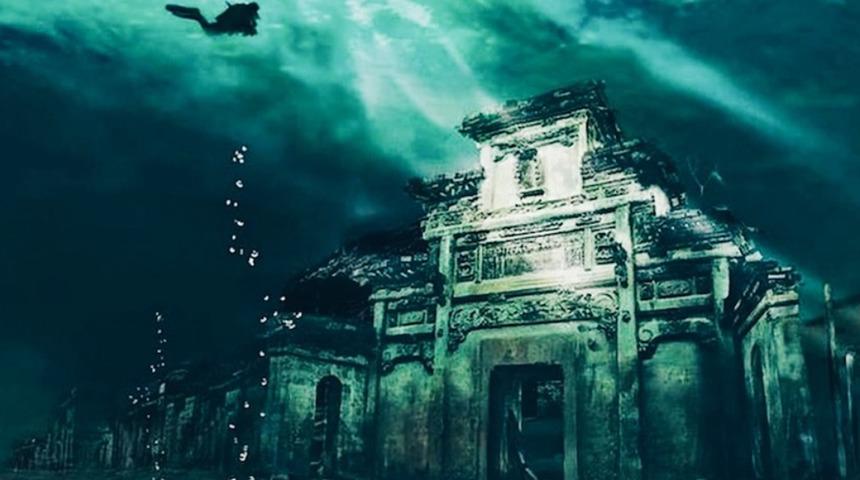 G&ouml;l&uuml;n altından şehir &ccedil;ıktı! Asırlardır suyun altında ama hala ayakta