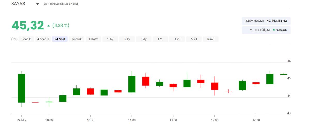 Say Yenilenebilir (SAYAS) ihaleyi aldı, hisseler pozitif, G&ouml;rsel 1