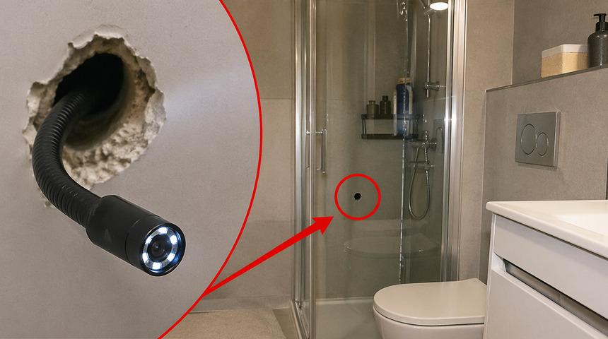 Zonguldak'ta iğren&ccedil; olay! Komşusunun banyosuna delik a&ccedil;ıp &lsquo;yılan kamera&rsquo; yerleştirmiş