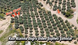 Ka&ccedil;ak kazı yapan 6 kişi dronla su&ccedil;&uuml;st&uuml; yakalandı