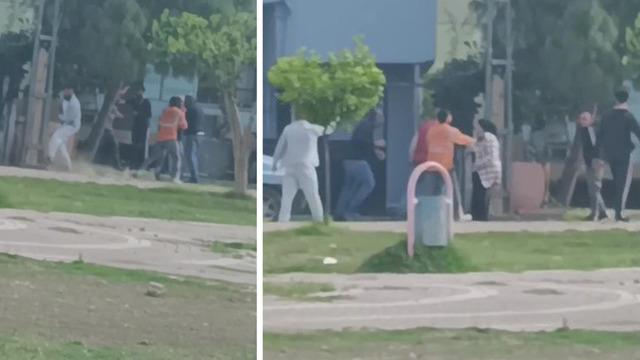 Adana'da tüfekli sopalı kavga kamerada