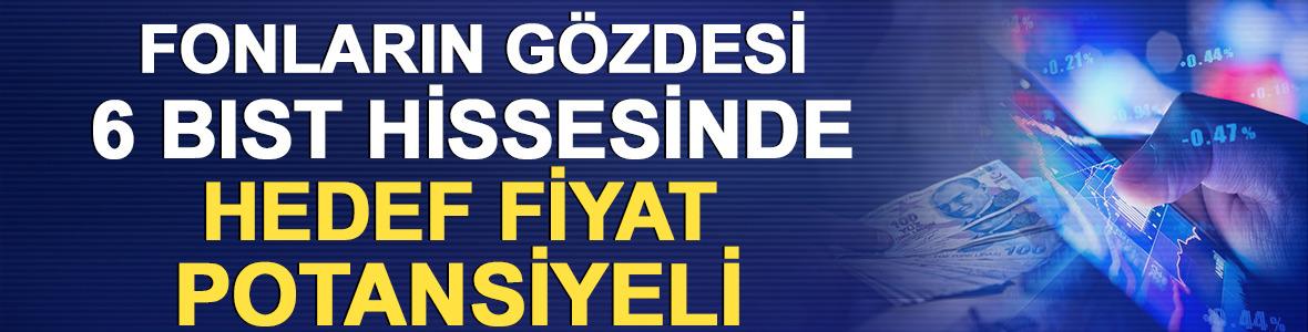 Fonların G&ouml;zdesi 6 BIST Hissesinde Hedef Fiyat Potansiyeli Y&uuml;zde 50 &Uuml;zerinde