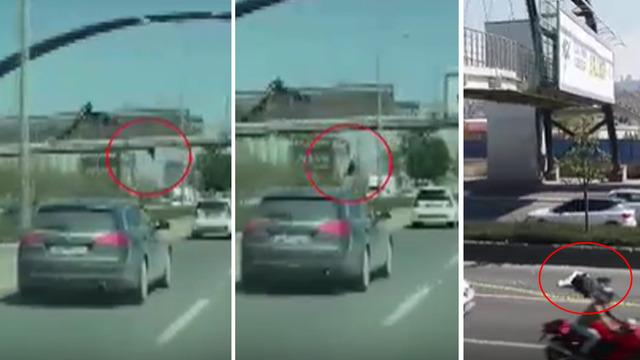 Ankara'da feci kaza: Afiş asarken üst geçitten düşüp, otomobilin altında kalarak öldü