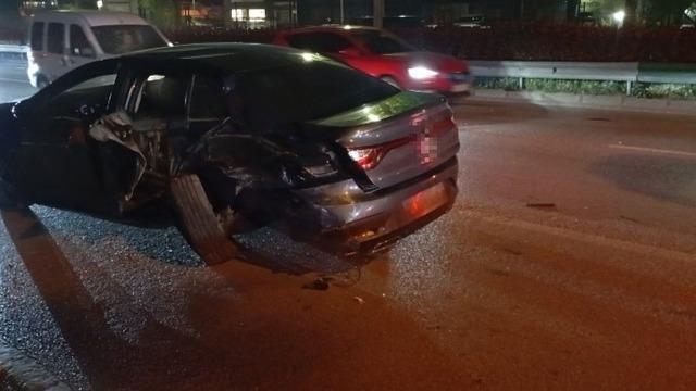 Osmangazi’de trafik kazası: Otomobil takla attı, 1 yaralı