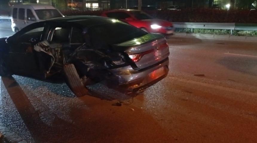 Osmangazi&rsquo;de trafik kazası: Otomobil takla attı, 1 yaralı