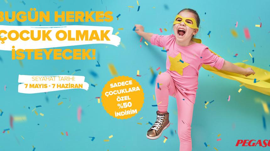 Pegasus’tan çocuklara özel 23 Nisan indirimi