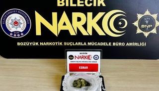 Bilecik&rsquo;te uyuşturucu operasyonu: 1 g&ouml;zaltı