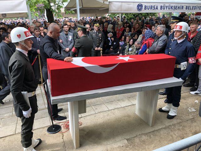 Şehit Uzman Çavuş, Bursa'da gözyaşlarıyla uğurlandı