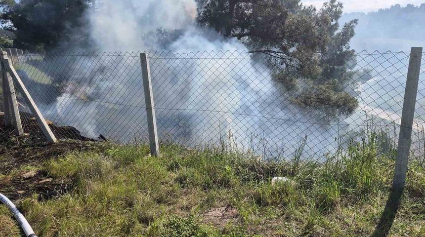 Tarlasındaki otları temizlerken ormanlık alanı yaktı