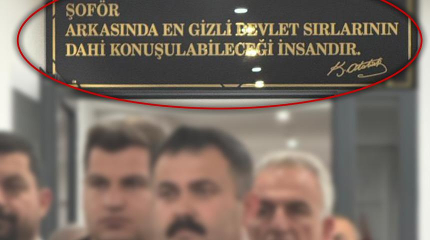 Atat&uuml;rk'&uuml;n s&ouml;z&uuml;ym&uuml;ş gibi astılar! Sosyal medyada yorum yağıyor