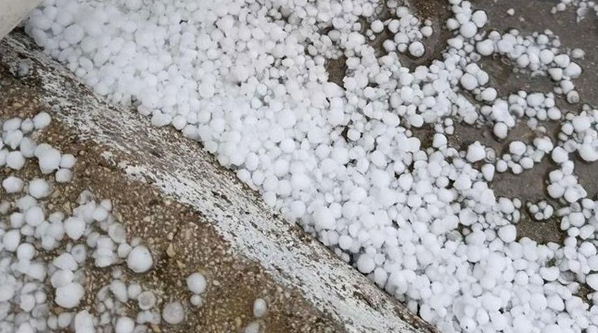 Gaziantep'de dolu yağışı