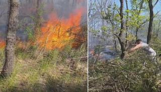 &Ccedil;atalca'da ormanlık alanda &ccedil;ıkan yangın s&ouml;nd&uuml;r&uuml;ld&uuml;