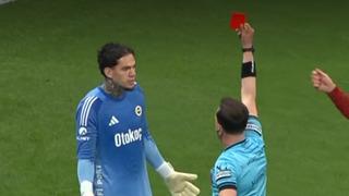 Fenerbahçe'de Ederson ile hakem Yasin Kol kafa kafaya geldi! Kırmızı kartla atıldı