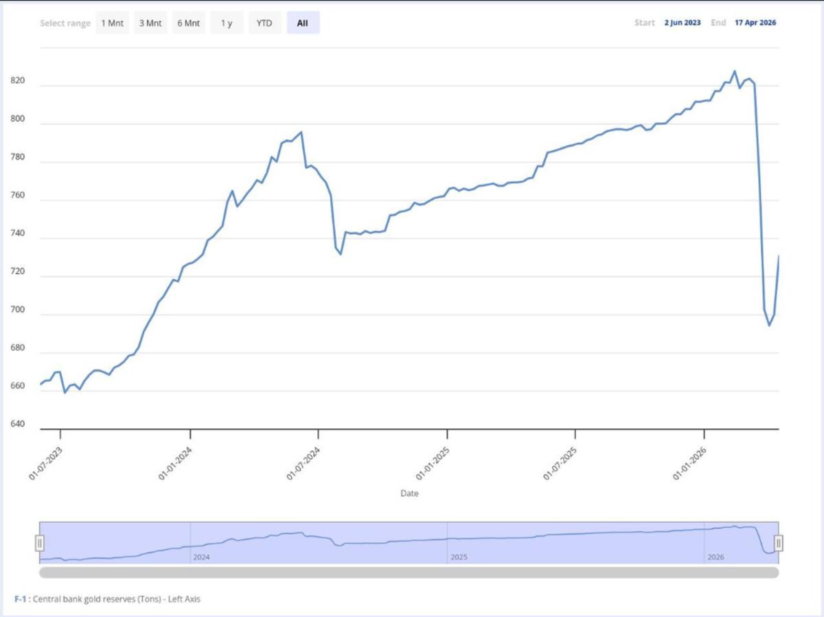 TCMB altın ayarlarına d&ouml;nd&uuml; 730 ton i&ccedil;in kapılar satışa kapandı, G&ouml;rsel 1