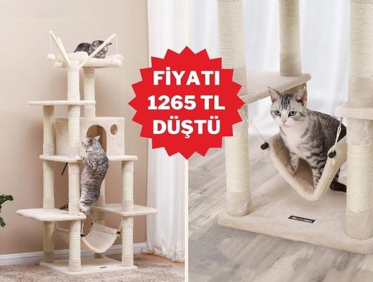 Kedinizin yeni favori k&ouml;şesi tırmalama ağacında indirim başladı!