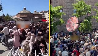 10 ton bedava dağıtıldı, insanlar birbirinin &uuml;st&uuml;nden ge&ccedil;ti