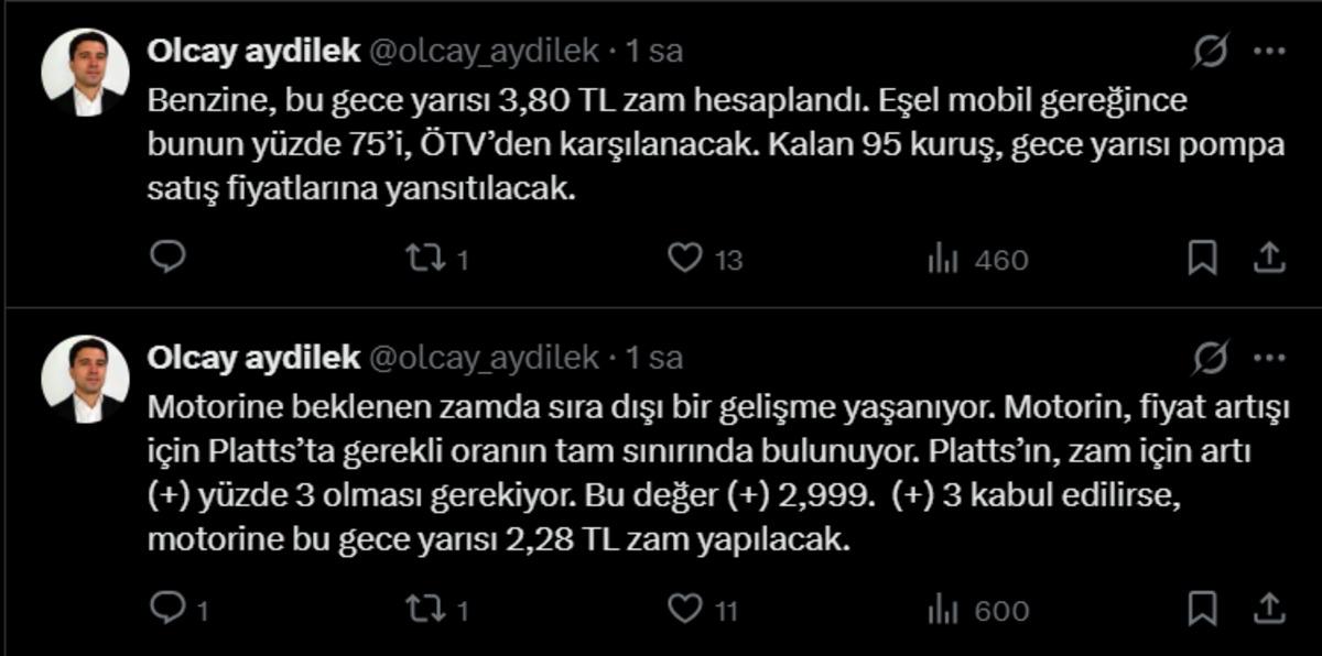 Akaryakıta &ccedil;ifte zam! Tabelalar gece yarısı değişiyor, G&ouml;rsel 1