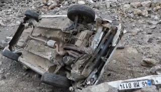 Gaziantep&rsquo;te otomobil dere yatağına u&ccedil;tu, s&uuml;r&uuml;c&uuml; yaralandı