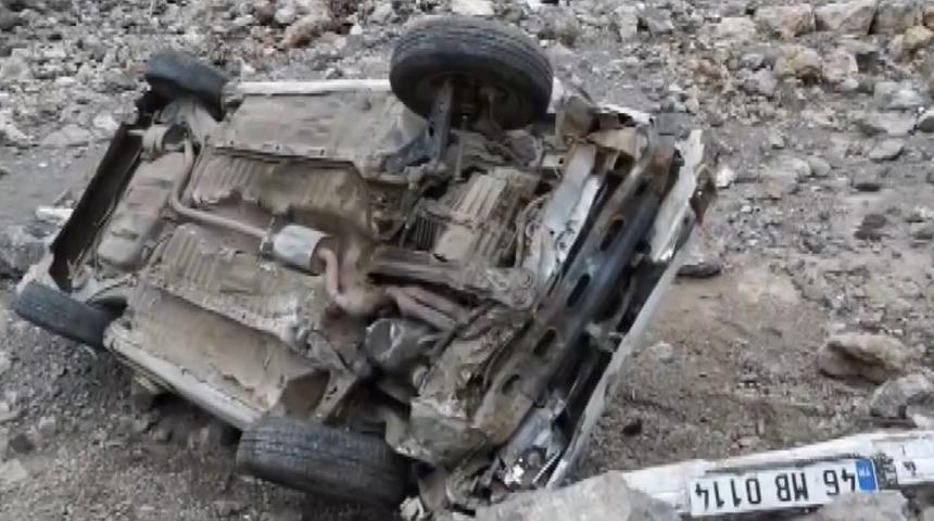 Gaziantep&rsquo;te otomobil dere yatağına u&ccedil;tu, s&uuml;r&uuml;c&uuml; yaralandı