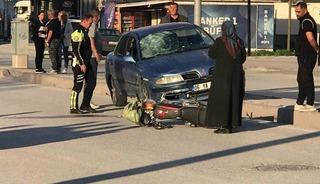 Otomobil ile motosiklet &ccedil;arpıştı: 1 yaralı