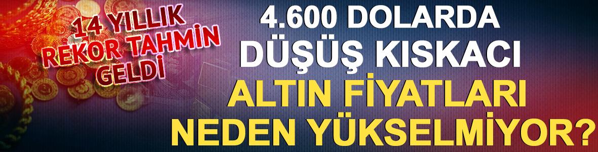 4.600 dolarda d&uuml;ş&uuml;ş kıskacı: Altın fiyatları neden y&uuml;kselmiyor?
