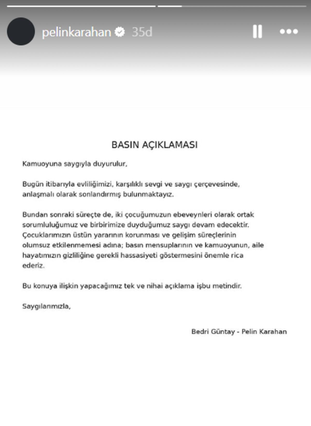  Pelin Karahan ile Bedri G&uuml;ntay tek celsede boşandı! 2