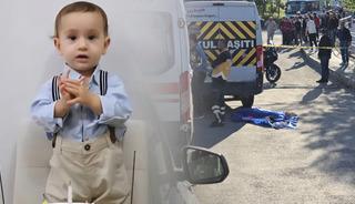 3 yaşındaki Aybars'ın kahreden &ouml;l&uuml;m&uuml;! Saniyeler i&ccedil;inde oldu