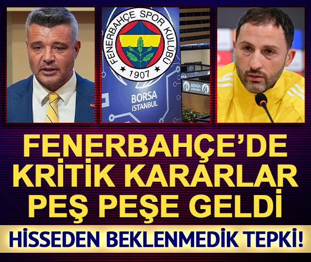 Fenerbah&ccedil;e'de kritik kararlar sonrası hisse y&uuml;kseldi! %8'i aştı