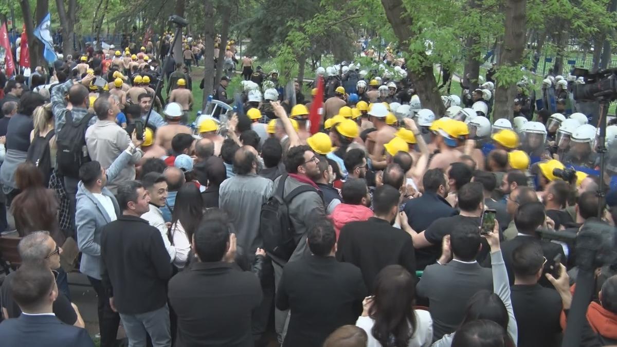 Ankara da madenciler a&ccedil;lık grevi başlatmıştı! İ&ccedil;işleri Bakanlığı: "Uzlaşma sağlandı" 2