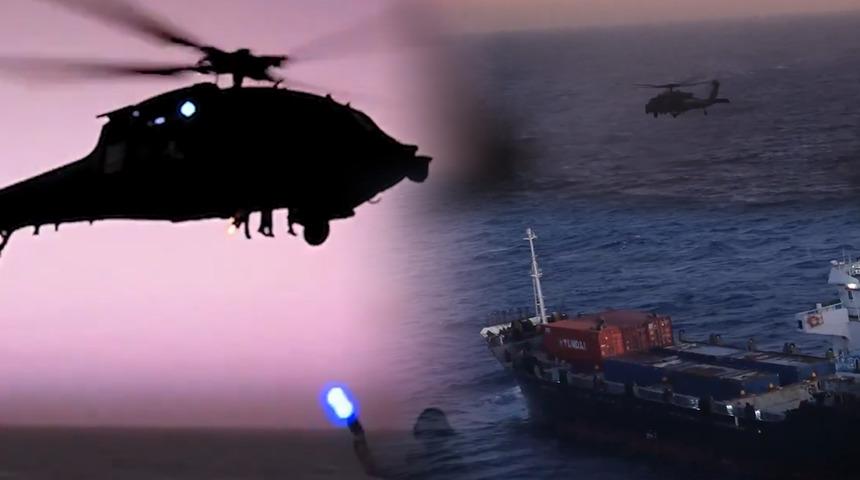 H&uuml;rm&uuml;z'de abluka devam ediyor! ABD g&ouml;r&uuml;nt&uuml;leri paylaştı