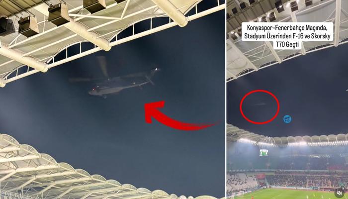 Stadın &uuml;zerinden F-16 ve Sikorsky ge&ccedil;mişti... G&ouml;rev yeri değişti