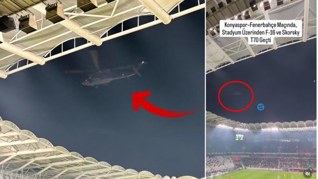 Fenerbahçe maçında stadın üzerinden F-16 ve Sikorsky geçmişti... Dikkat çeken görev değişimi