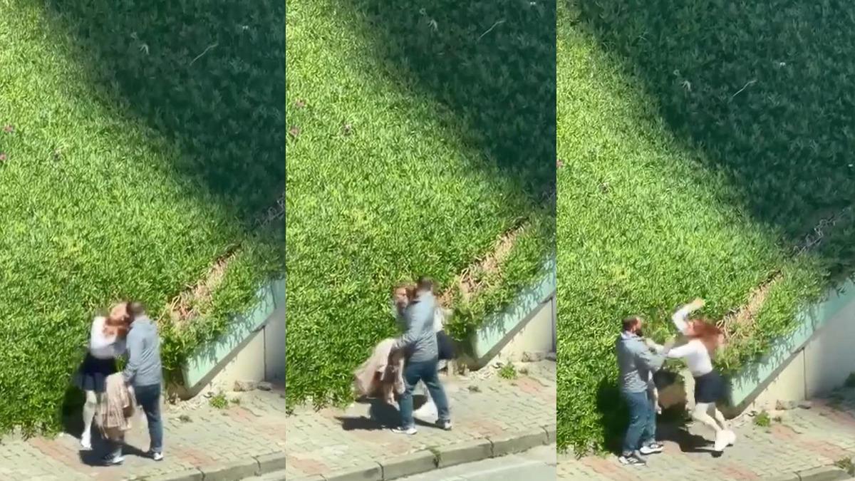 Sokak ortasında kadını yumrukladı! Yardım etmek isteyenlere de saldırdı - Mynet Yaşam