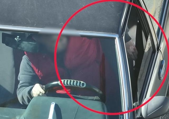 Dronu görünce emniyet kemerini taktılar 1