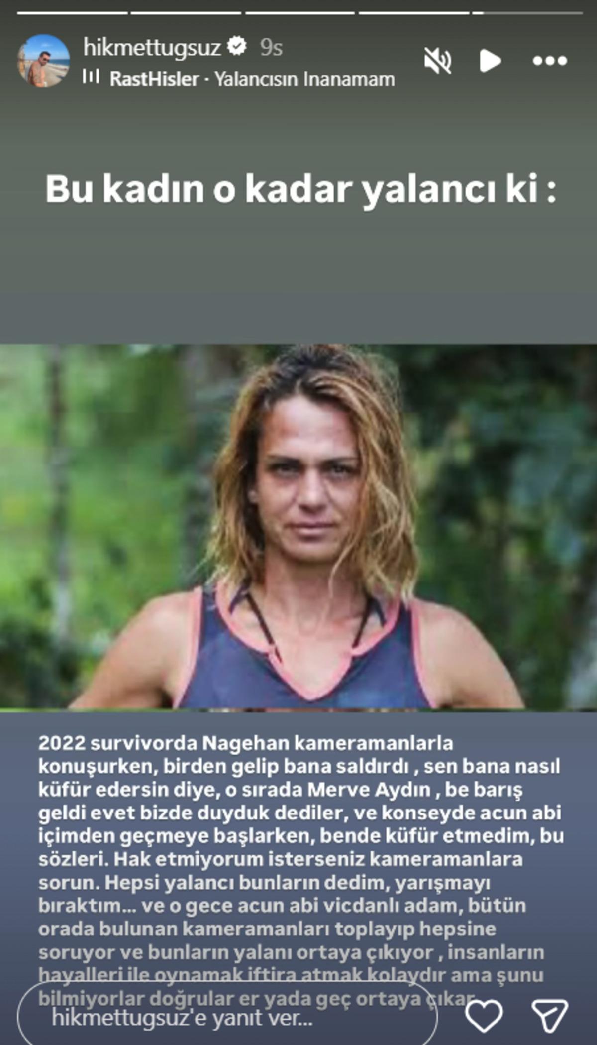 Survivor Hikmet "Yarışmayı bıraktım" deyip Nagihan ı ifşa etti! Olay iddialar 2
