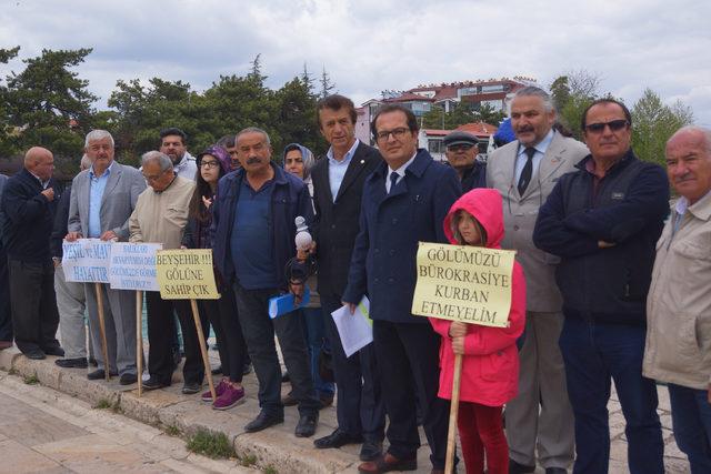 Beyşehir Gölü'nün yok olmaması için protesto