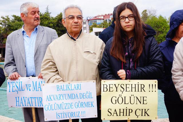 Beyşehir Gölü'nün yok olmaması için protesto