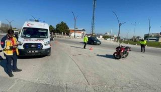 Karaman&rsquo;da motosiklet kazası: 1 yaralı