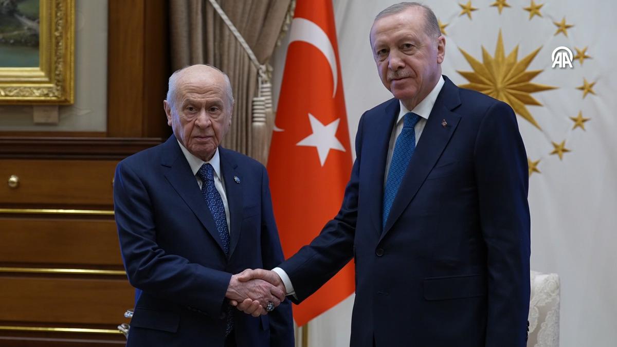 Külliye de sürpriz görüşme! Cumhurbaşkanı Erdoğan ile Bahçeli arasındaki görüşme sona erdi 2