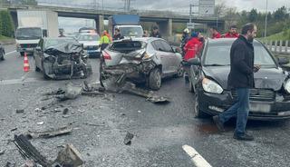 Esenler'de zincirleme trafik kazası