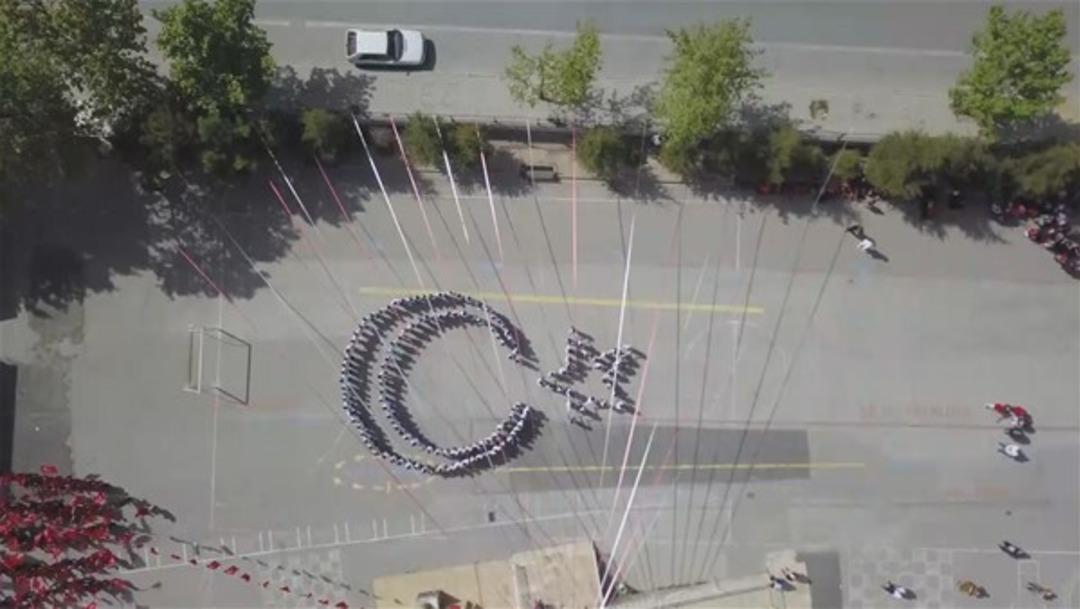 Havadan b&ouml;yle g&ouml;r&uuml;nt&uuml;lendi 