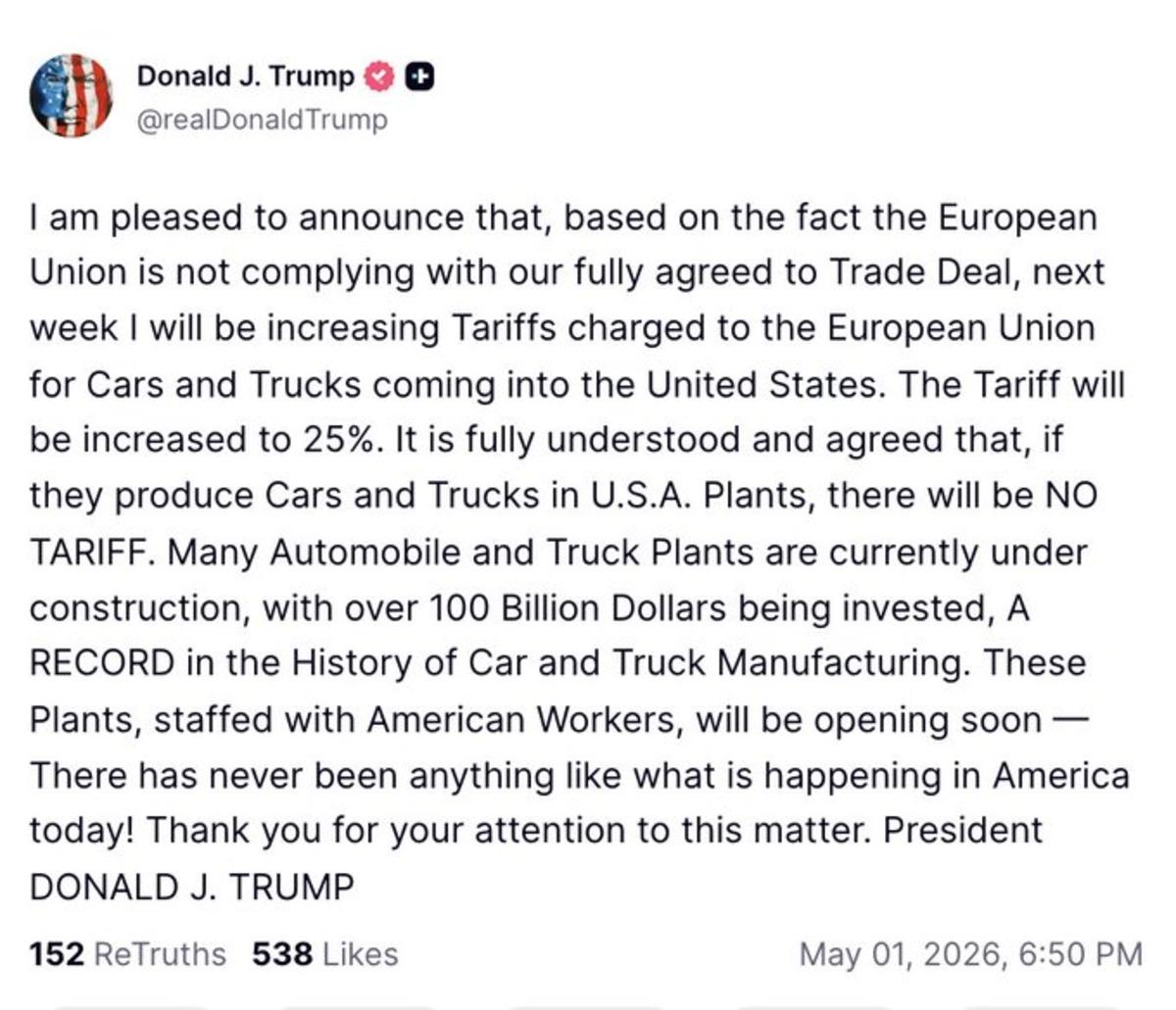 Trump tan AB ye g&uuml;mr&uuml;k vergisi adımı! Tarih verdi: "Y&uuml;zde 25 e &ccedil;ıkaracağım" 2
