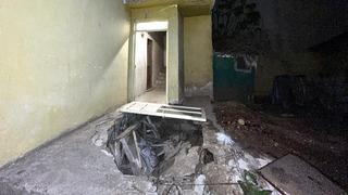 Yer: Edirne! Evin girişindeki beton zemin çöktü