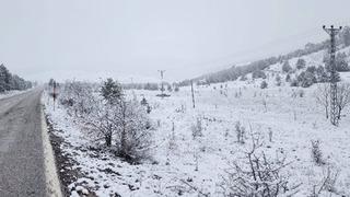 Çorum’da kar etkili oldu