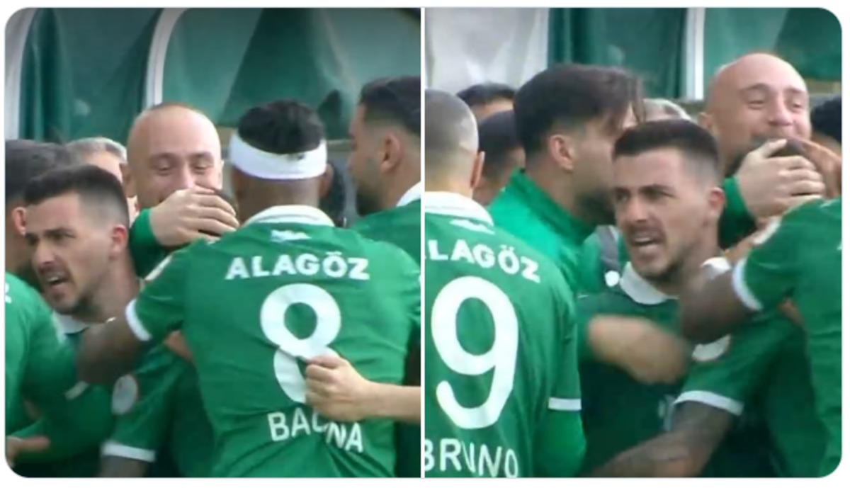 Amedspor, S&uuml;per Lig e y&uuml;kseldi! Gol&uuml;n ardından saha bir anda karıştı 1