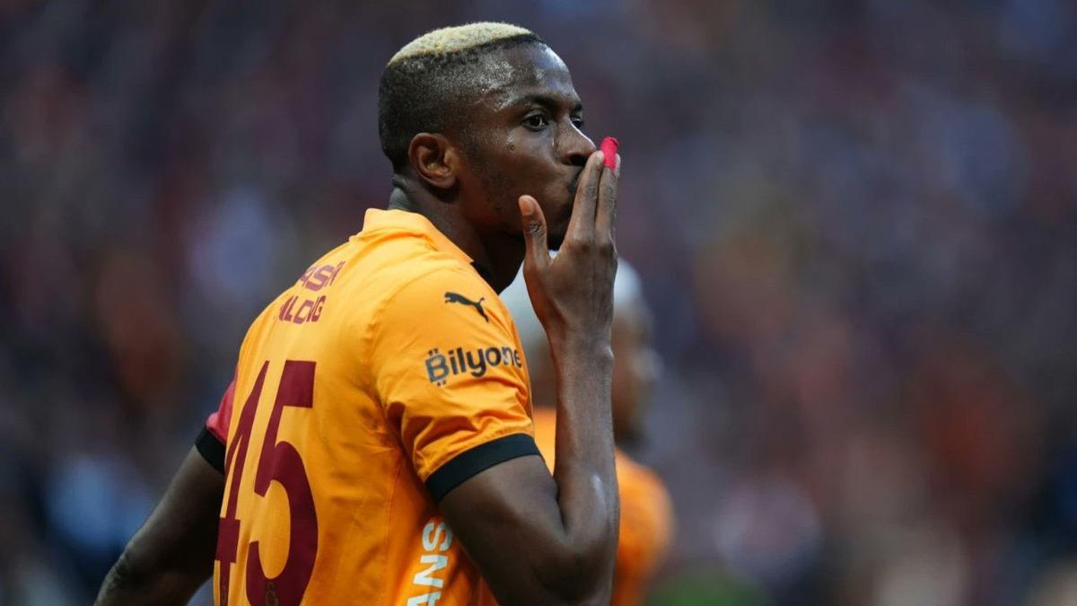 Galatasaray da Victor Osimhen şampiyonluk maçında tarihe geçti! 1