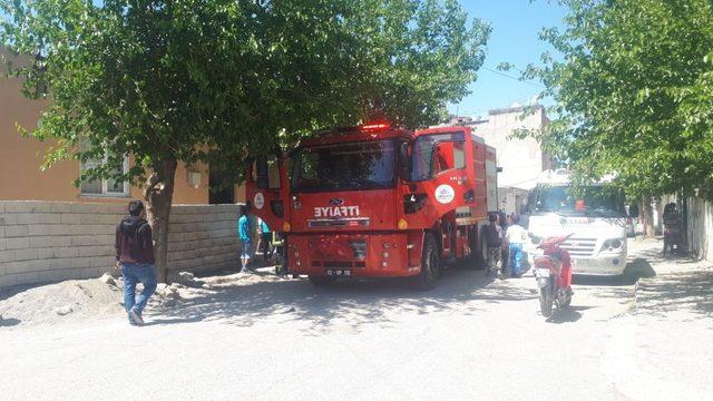 Odunluk yangını paniğe neden oldu