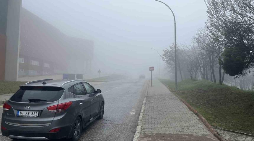 Bolu&rsquo;da sis g&ouml;r&uuml;ş mesafesini d&uuml;ş&uuml;rd&uuml;