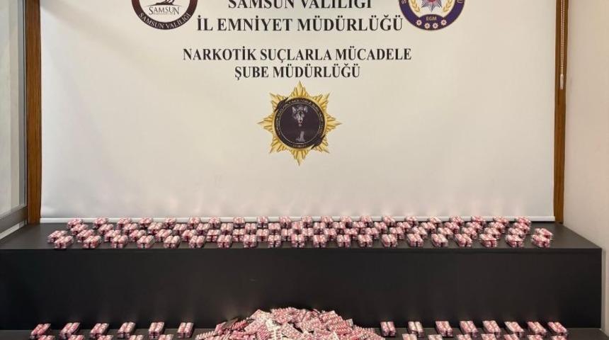 Samsun&rsquo;da 11 bin 704 adet uyuşturucu hap ele ge&ccedil;irildi