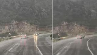 Kilometrelerce ters yönde ilerledi, kaza kıl payı atlatıldı